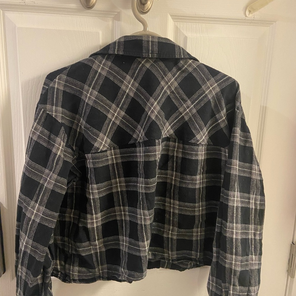 Oak+Fort oversized cropped plaid shirt - Picture 4 of 4